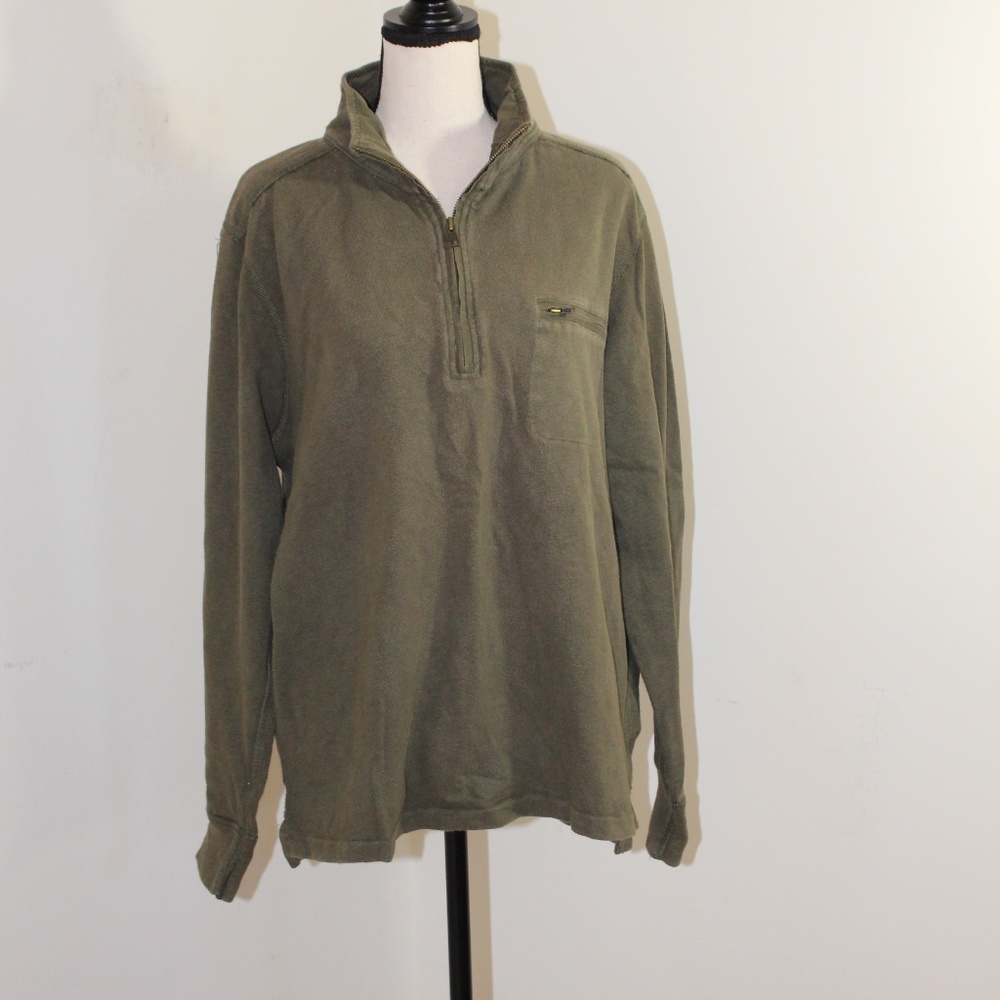 J.Crew,  quarter zip long sleeve long light weight sweater - shirt 100% cotton